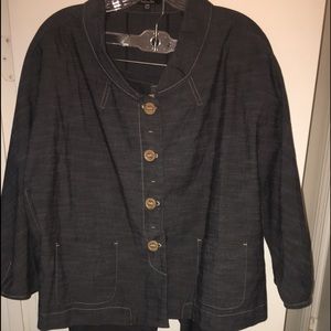 Awesome 2pc Denim Pants Suit
